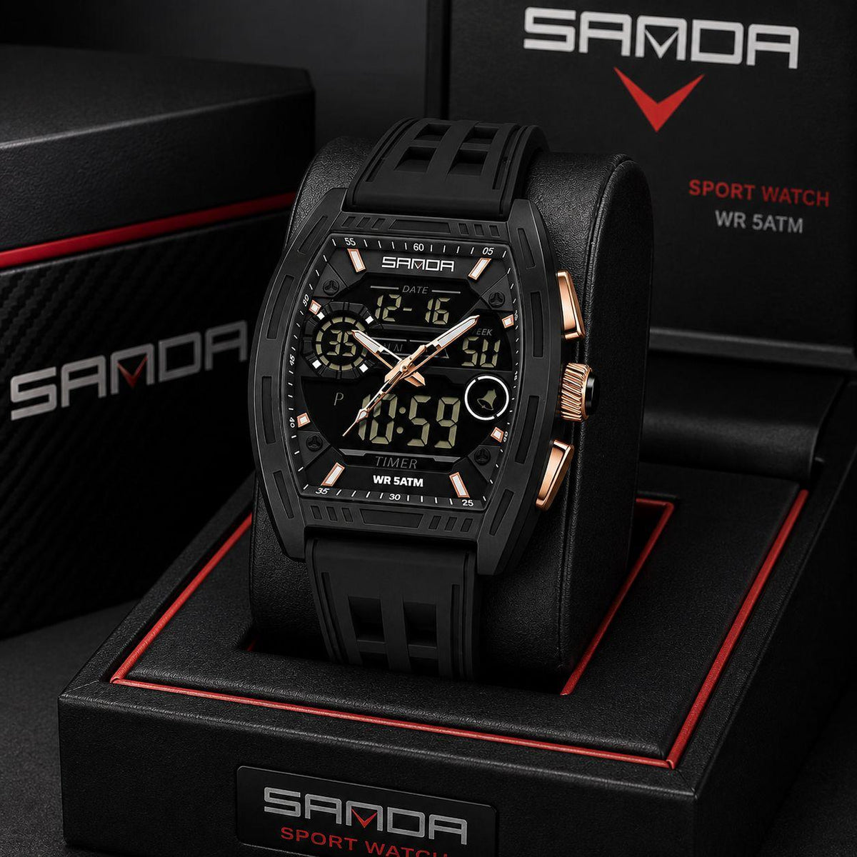 Reloj Sanda 6321 Original para Hombre Deportivo, Análogo y Digital