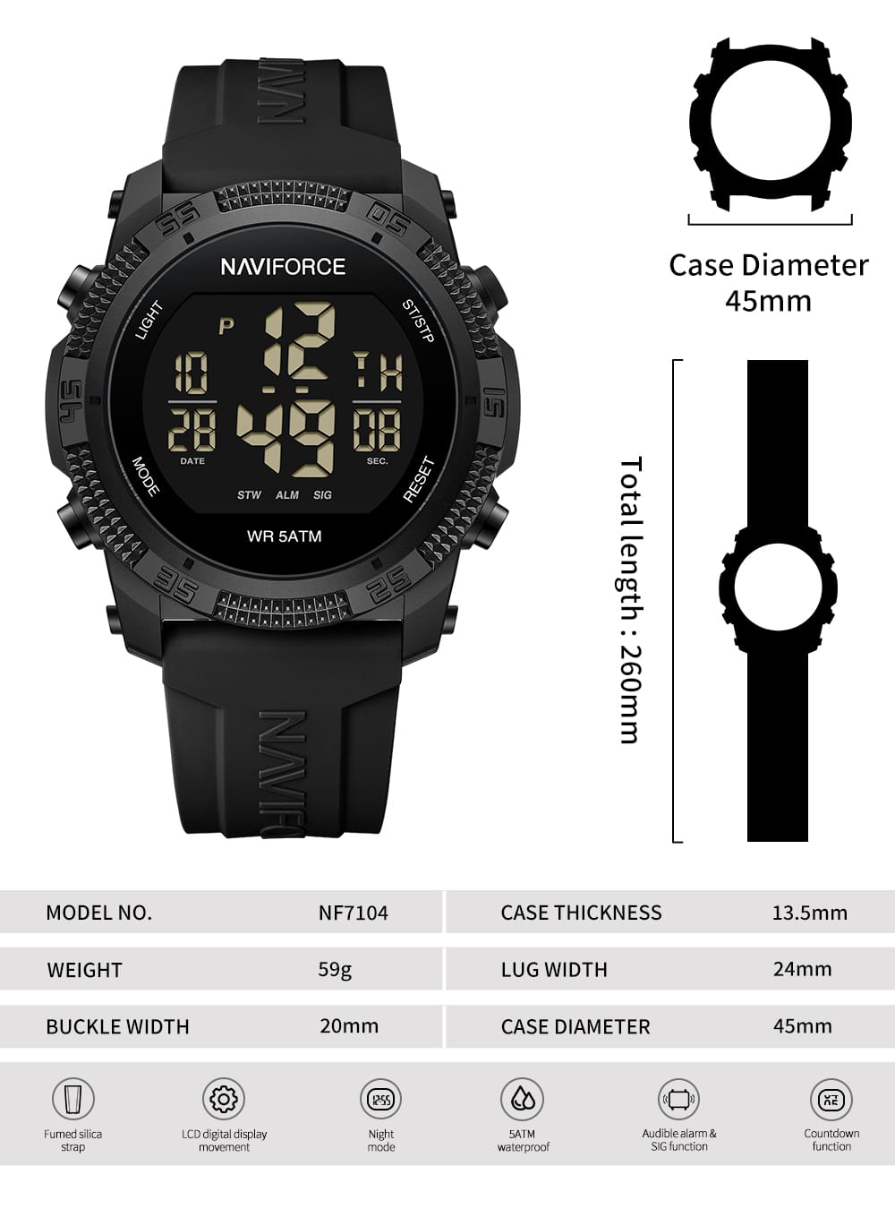 Reloj Para Hombre Naviforce Original Referencia NF7104