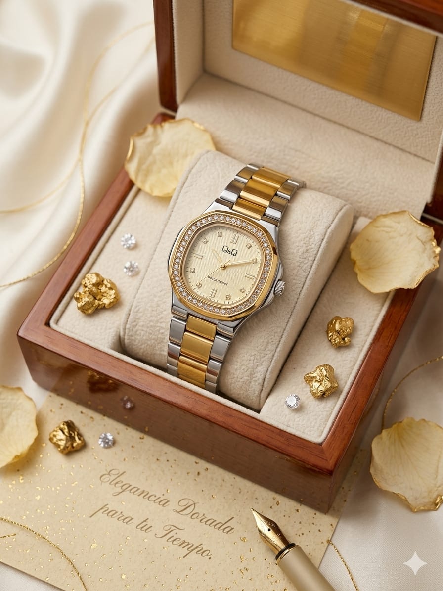 Reloj Para Mujer Original Marca Q&Q Referencia QB73J