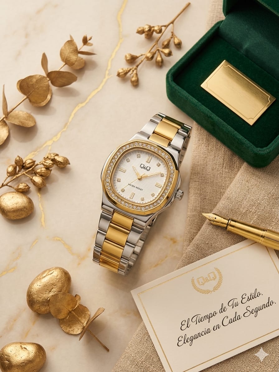 Reloj Para Mujer Original Marca Q&Q Referencia QB73J