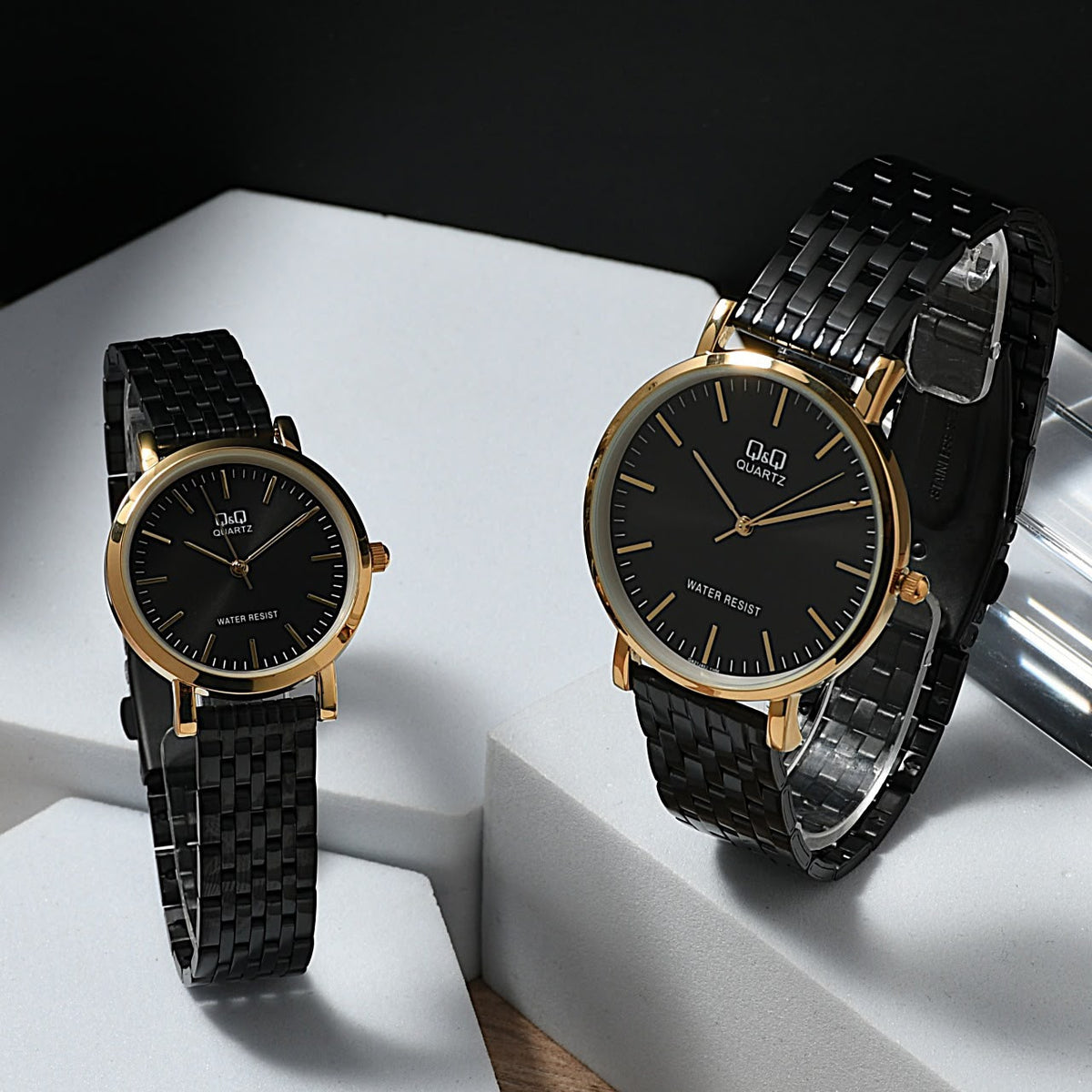 Reloj Para Parejas Original Q&Q Dúo Pulso Eslabón