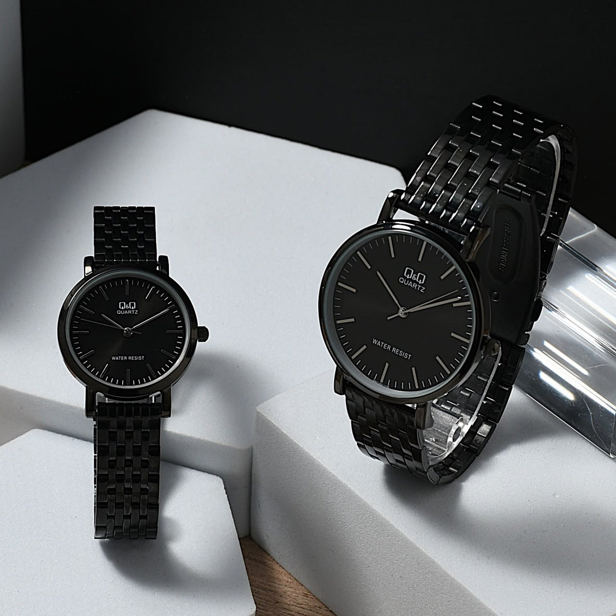 Reloj Para Parejas Original Q&Q Dúo Pulso Eslabón