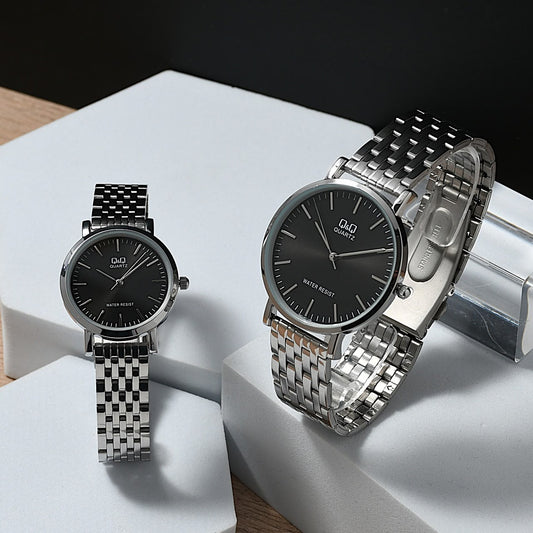 Reloj Para Parejas Original Q&Q Dúo Pulso Eslabón