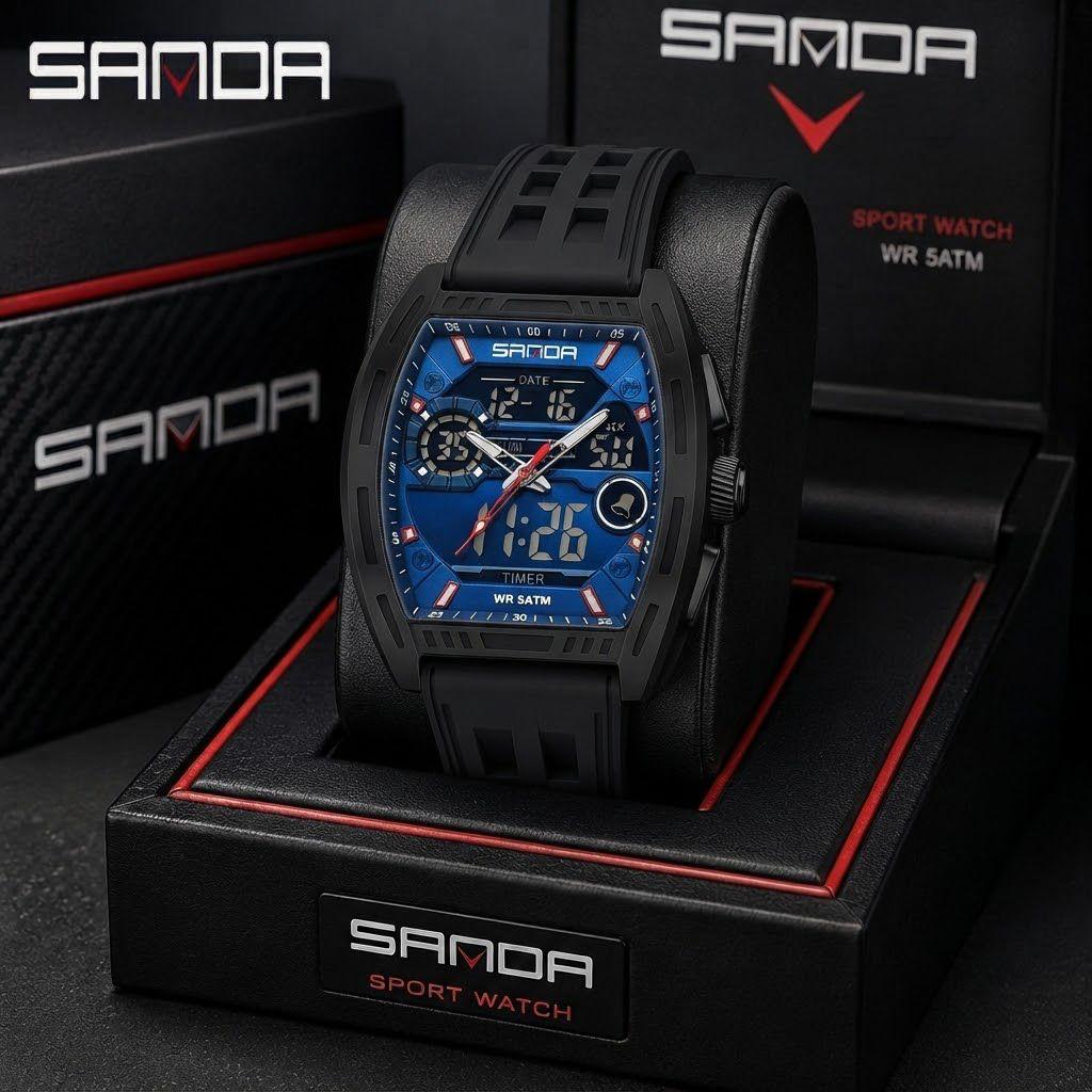 Reloj Sanda 6321 Original para Hombre Deportivo, Análogo y Digital