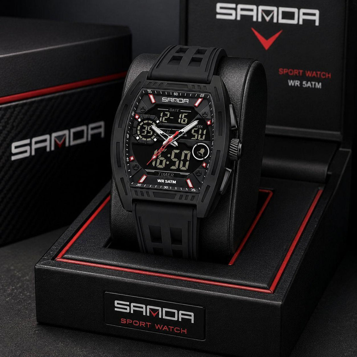 Reloj Sanda 6321 Original para Hombre Deportivo, Análogo y Digital