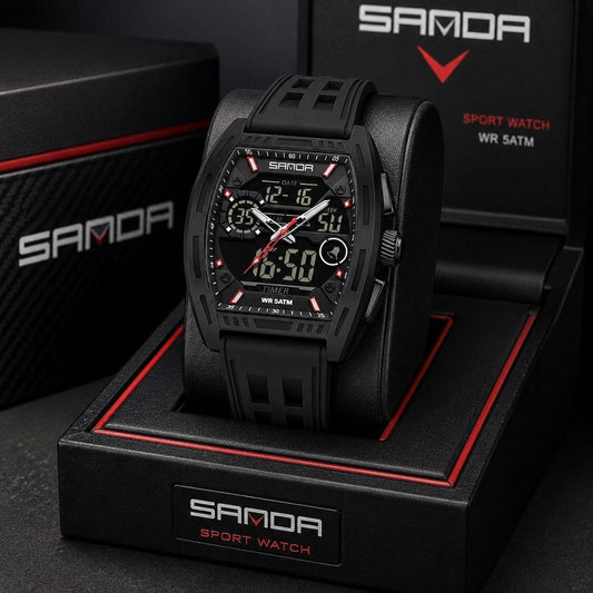 Reloj Sanda 6321 Original para Hombre Deportivo, Análogo y Digital