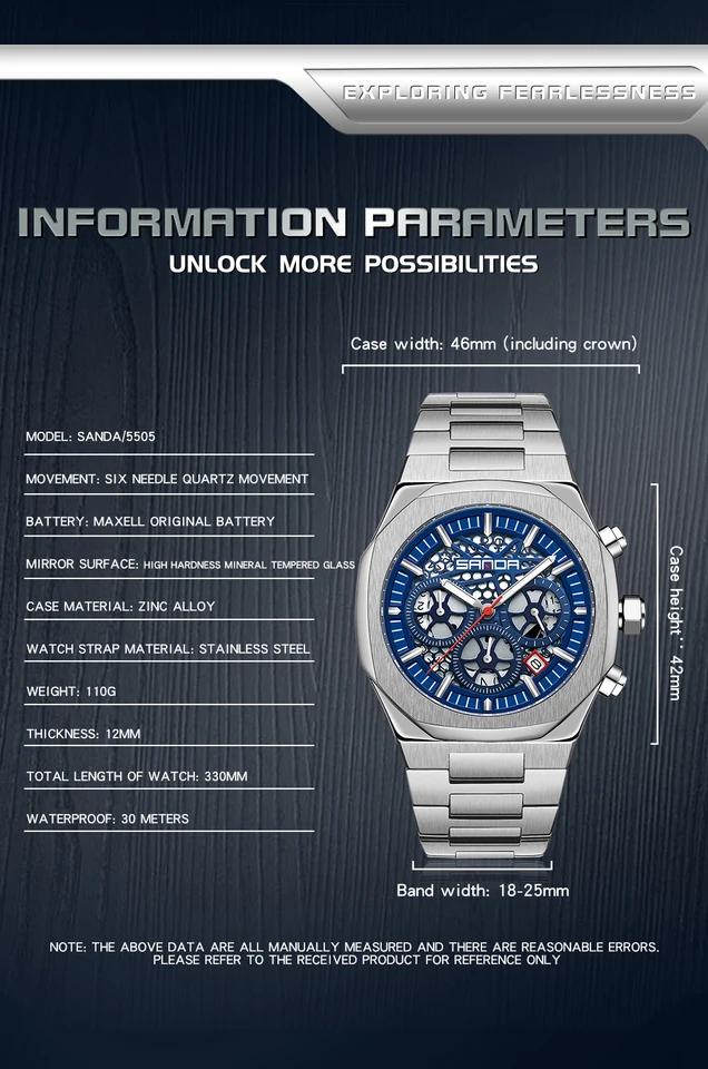 Reloj Sanda Para Hombre Referencia 5505