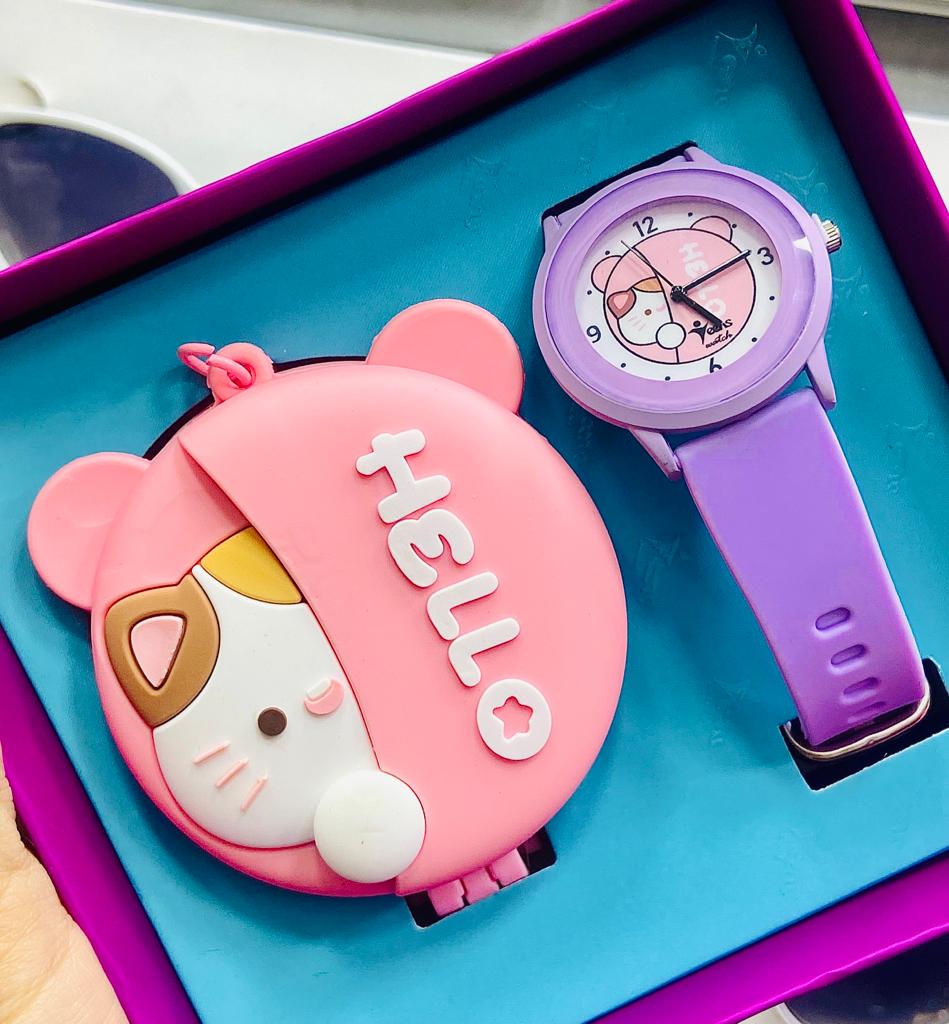 Reloj Set Niña (Cepillo + Espejo)