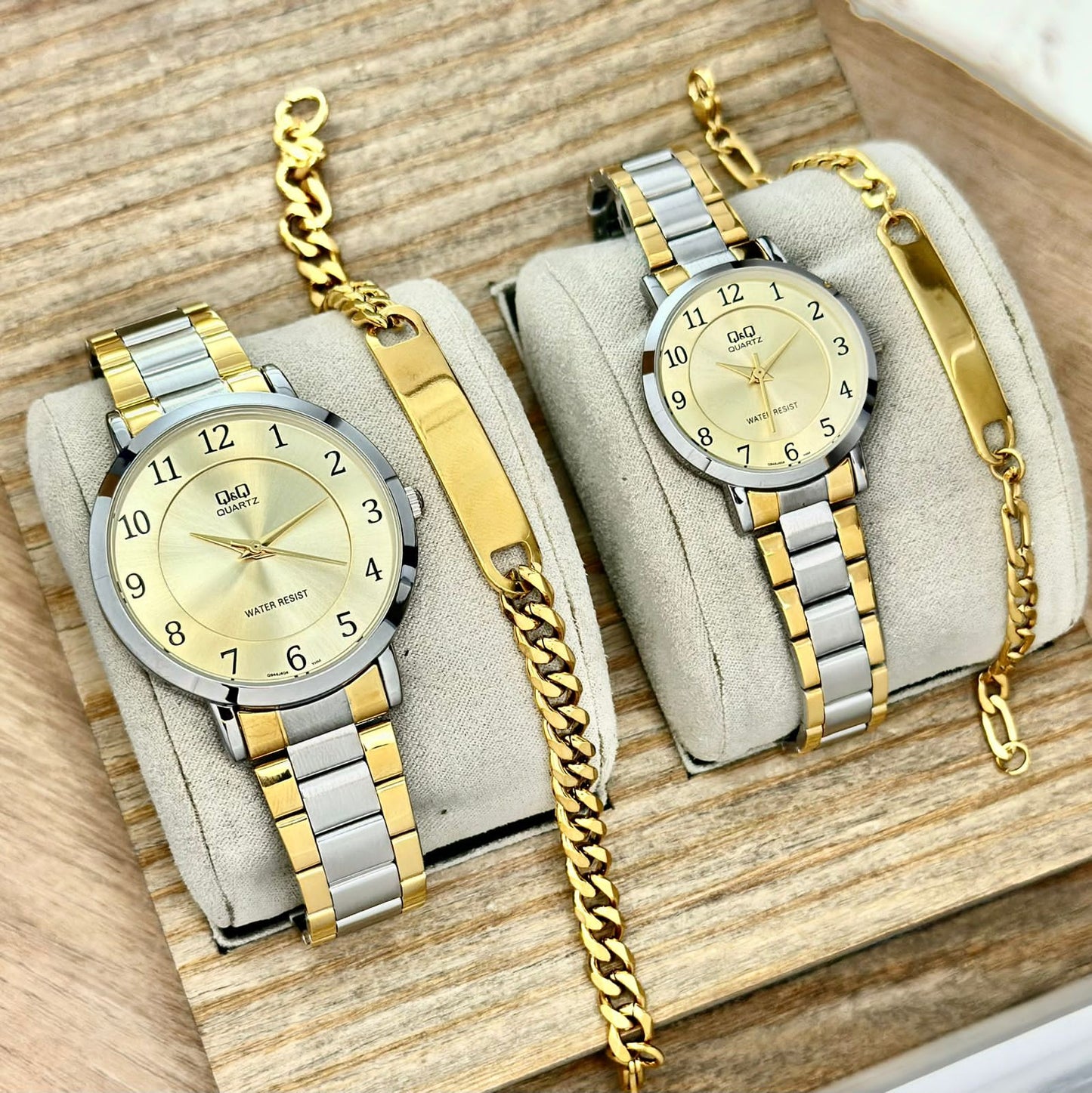 Reloj Para Pareja Marca Q&Q Clásico