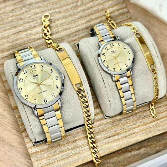 Reloj Para Pareja Marca Q&Q Clásico