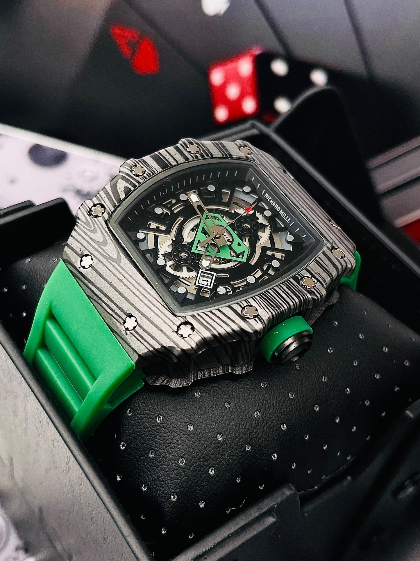 Reloj Para Hombre Richard Mille Tipo AA Superman