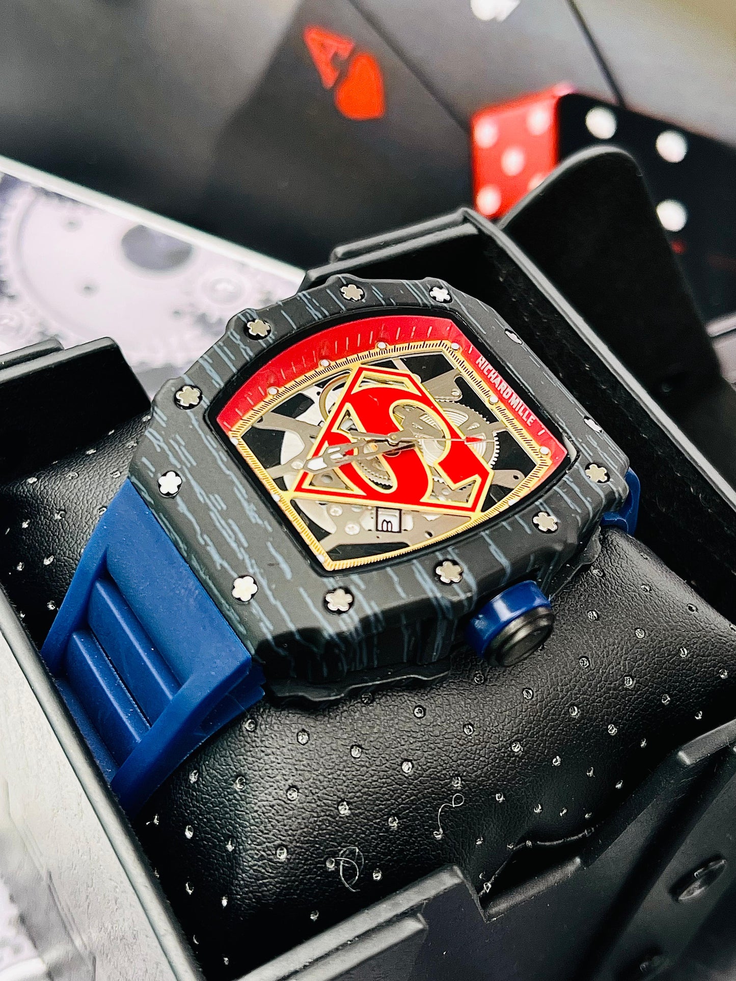 Reloj Para Hombre Richard Mille Tipo AA Superman